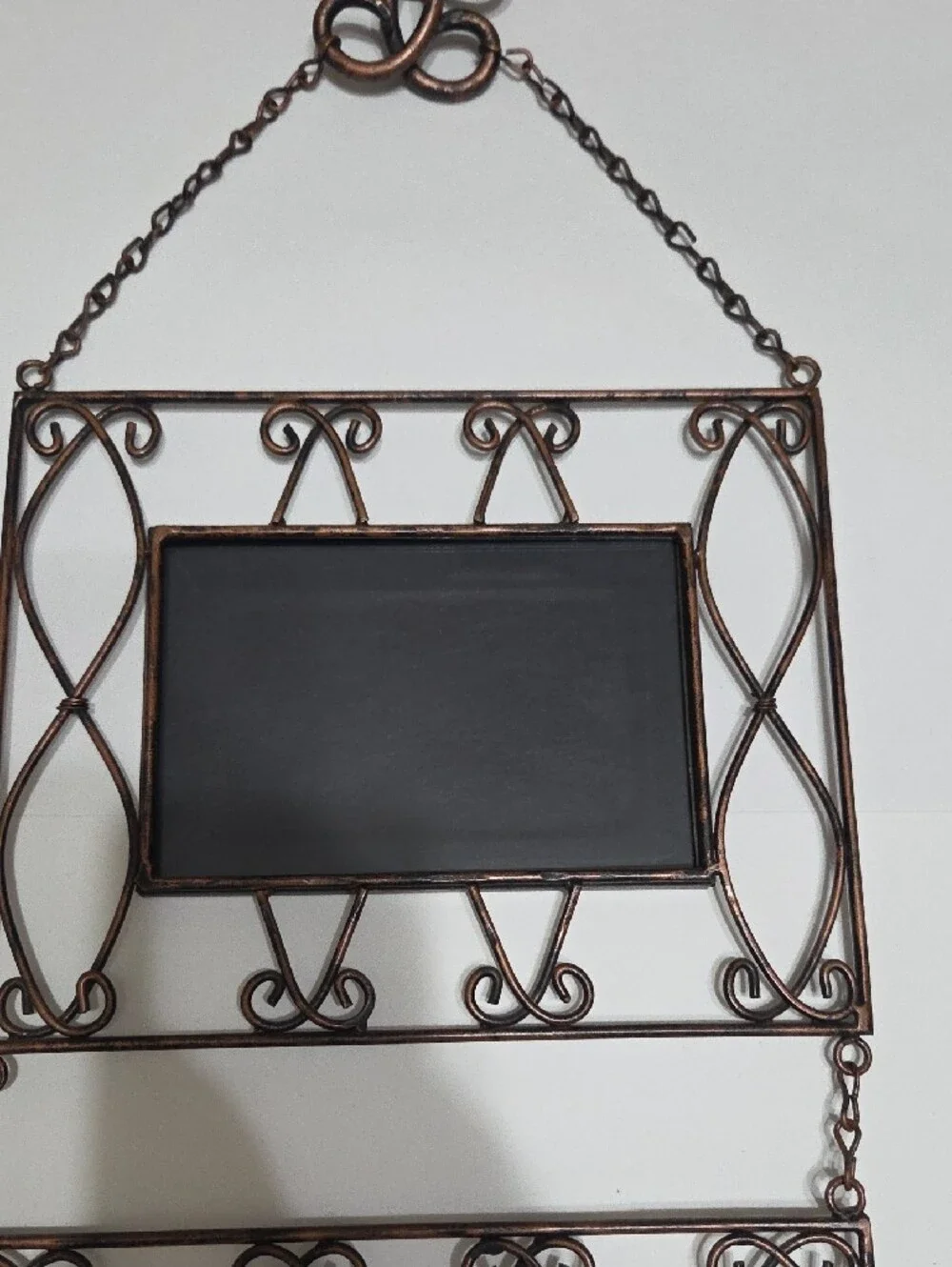 Three-Panel Decorative Metal Wall Frame in Bronze
